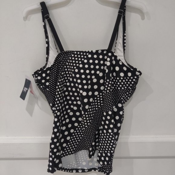 NWT Lands' End Women's Modest Square Neck Underwire Tankini Size 6 $75 DD831 - Picture 2 of 2